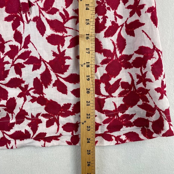 Pure Linen John Lewis Floral Long Sleeve Linen Blouse SZ 12 - Picture 7 of 10